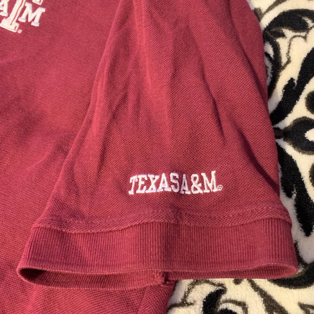 Texas A&M Men’s Short Sleeve Polo Shirt - Picture 4 of 5